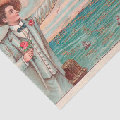 Victoriaans strand liefde dressy oceaan bruiloft p tissuepapier (Detail)