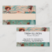 Victoriaans strand liefde dressy oceaan bruiloft p visitekaartje (Voorkant / Achterkant)