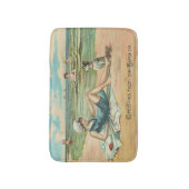 Victoriaans strand zwemmen meisje oceaan zomervaka badmat (Voorkant Verticaal)