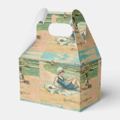 Victoriaans strand zwemmen meisje oceaan zomervaka bedankdoosjes (Achterkant)