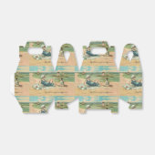 Victoriaans strand zwemmen meisje oceaan zomervaka bedankdoosjes (Uitgevouwen)