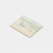 Victoriaans strand zwemmen meisje oceaan zomervaka post-it® notes (Schuin)