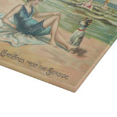 Victoriaans strand zwemmen meisje oceaan zomervaka snijplank (Hoek)