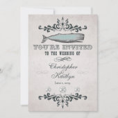  Victoriaans Strandwalvis Huwelijksuitnodigingen Kaart (Voorkant)