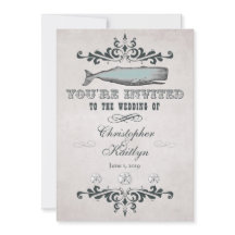  Victoriaans Strandwalvis Huwelijksuitnodigingen