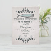  Victoriaans Strandwalvis Huwelijksuitnodigingen Kaart (Staand voorkant)