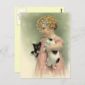  VICTORIAANS Stray Pet neemt het BRIEFKAART van de (Voorkant / Achterkant)