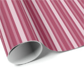 Victoriaans streep frambozen cadeaupapier (Rol Hoek)