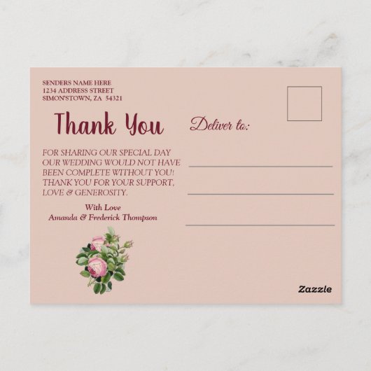 Victoriaans Struik Garden Weddenschap Hartelijk da Briefkaart (Achterkant)