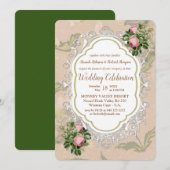 Victoriaans Struik Garden Wedding Kaart (Voorkant / Achterkant)