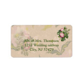 Victoriaans Struik Garden Wedding Labels (Voorkant)