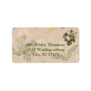 Victoriaans Struik Garden Wedding Labels