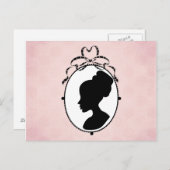 Victoriaans Style 60s Cameo Briefkaart (Voorkant / Achterkant)