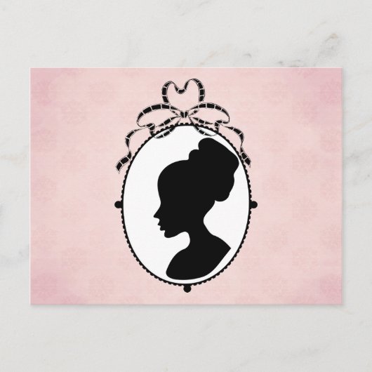 Victoriaans Style 60s Cameo Briefkaart (Voorkant)