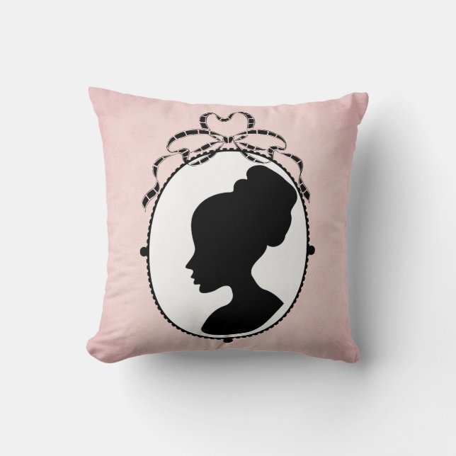 Victoriaans Style 60s Cameo Kussen (Voorkant)