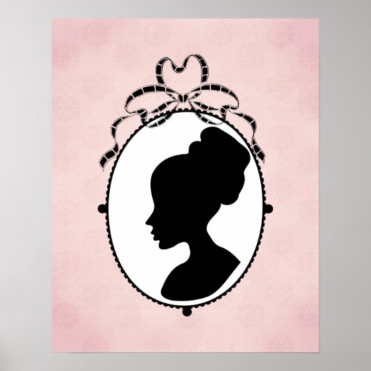 Victoriaans Style 60s Cameo Poster (Voorkant)