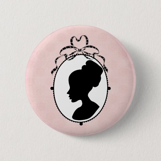 Victoriaans Style 60s Cameo Ronde Button 5,7 Cm (Voorkant)