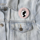 Victoriaans Style 60s Cameo Ronde Button 5,7 Cm (In situ)