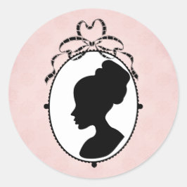 Victoriaans Style 60s Cameo Ronde Sticker