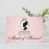 Victoriaans Style Cameo.. zal je mijn vriendin zij Kaart (Staand voorkant)