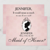 Victoriaans Style Cameo.. zal je mijn vriendin zij Kaart (Voorkant / Achterkant)