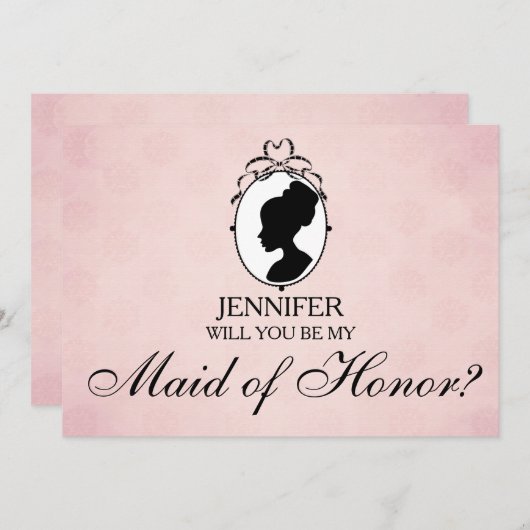 Victoriaans Style Cameo.. zal je mijn vriendin zij Kaart (Voorkant / Achterkant)