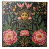 Victoriaans Sun Maiden Tegeltje (Voorkant)