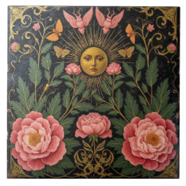 Victoriaans Sun Maiden Tegeltje