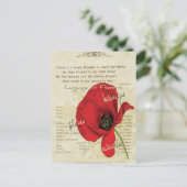 Victoriaans taal van bloemen briefkaart (Staand voorkant)