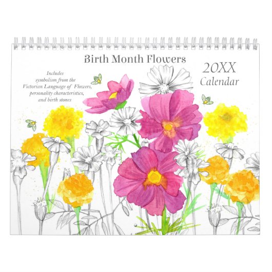 Victoriaans taal van bloemen kalender (Hoes)