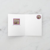 Victoriaans taal van bloemen viooltjes trouw kaart (Binnen)