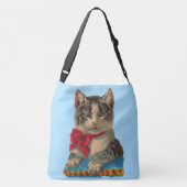 Victoriaans tabby cat crossbody tas (Achterkant)