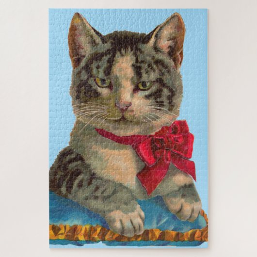 Victoriaans tabby cat legpuzzel (Verticaal)