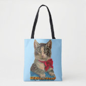 Victoriaans tabby cat tote bag (Voorkant)