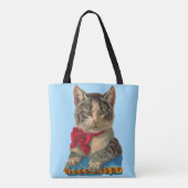 Victoriaans tabby cat tote bag (Achterkant)