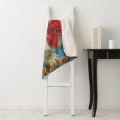 Victoriaans tabby kattenprint sherpa deken (In situ)