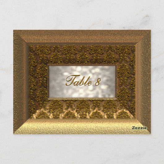 Victoriaans-tabelnummerkaart Briefkaart (Achterkant)