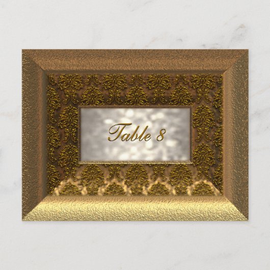 Victoriaans-tabelnummerkaart Briefkaart (Voorkant)