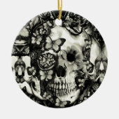 Victoriaans tandheelkundige schedel keramisch ornament (Voorkant)