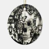 Victoriaans tandheelkundige schedel keramisch ornament (Links)