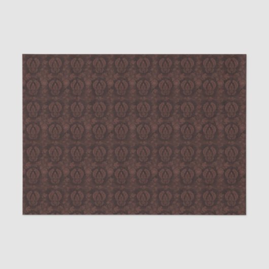 Victoriaans Tapestry Damask Brown Classic Tissuepapier (Voorkant)