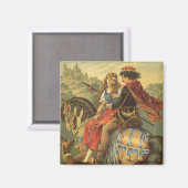  Victoriaans tapijt, broer en zuster Magneet (Voorkant / Achterkant)