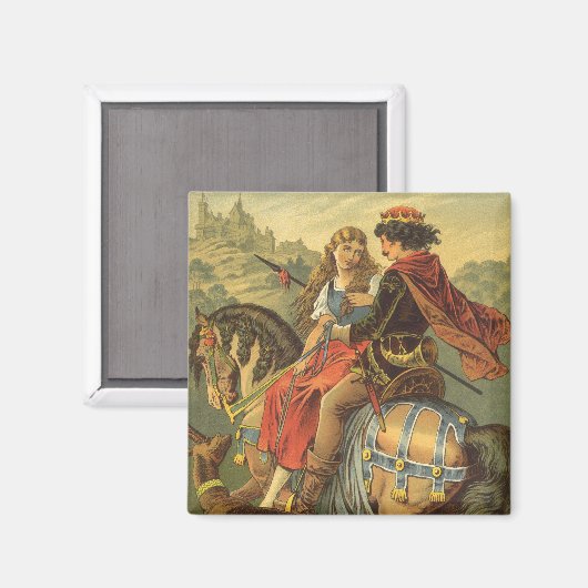  Victoriaans tapijt, broer en zuster Magneet (Voorkant / Achterkant)