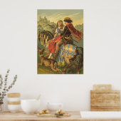  Victoriaans tapijt, broer en zuster Poster (Keuken)