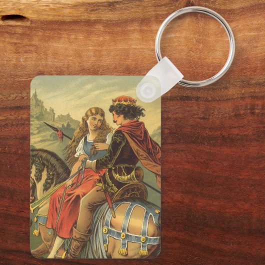 Victoriaans tapijt, broer en zuster Sleutelhanger (Achterkant)