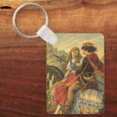  Victoriaans tapijt, broer en zuster Sleutelhanger (Voorkant)