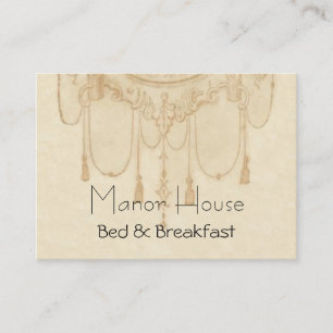 Victoriaans Tassels in beige Visitekaartje