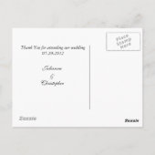 Victoriaans Tattoo Roos Dank u bruiloft Briefkaart (Achterkant)