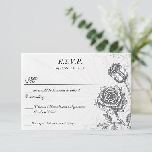 Victoriaans  Tattoo Roos RSVP (Staand voorkant)