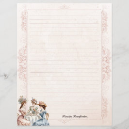  Victoriaans Tea Lined Naam Stationery Paper